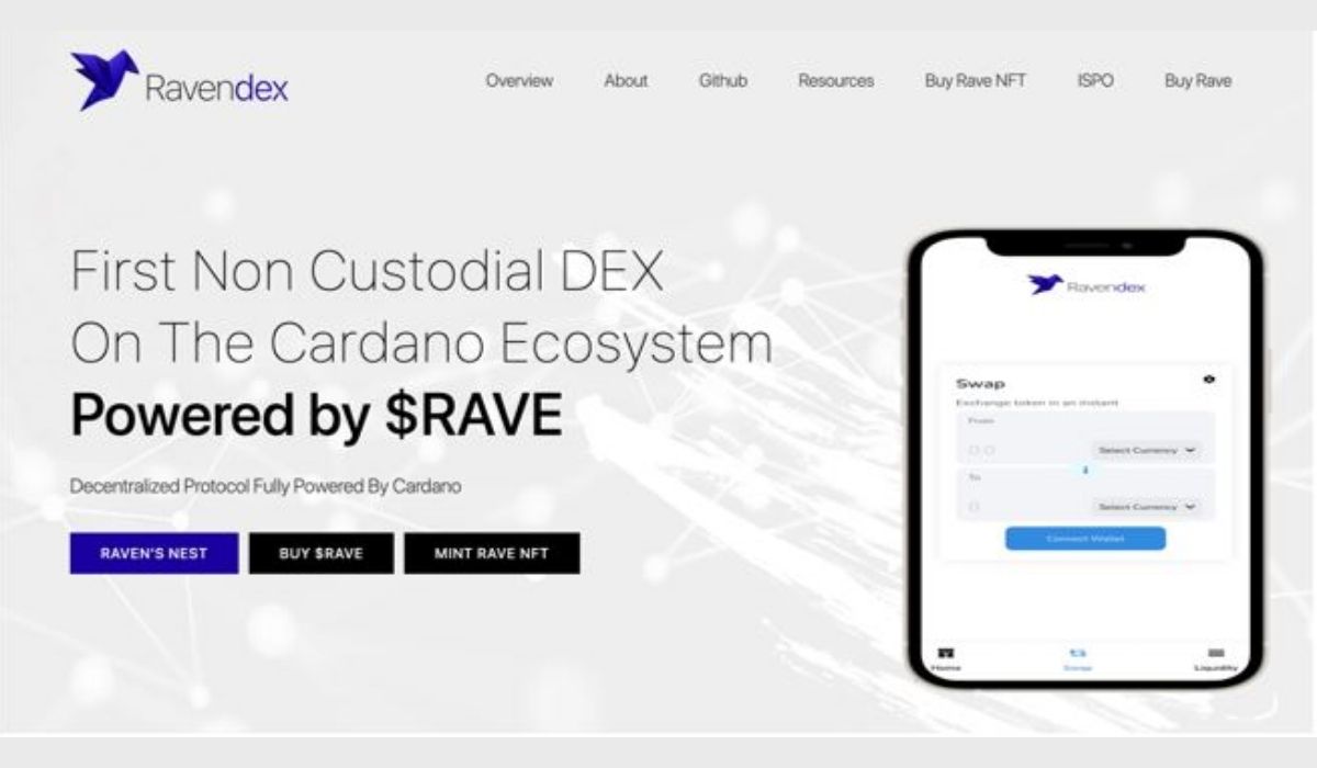 Cardano Based Dex Ravendex Readies For Staking & Launchpad Platform Release